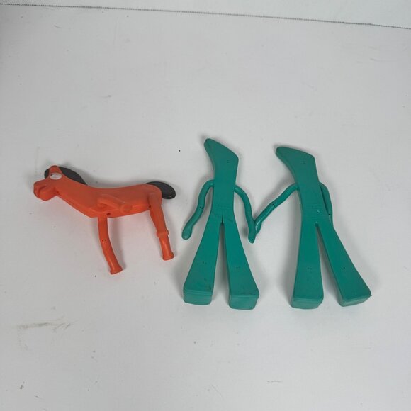 Vintage Gumby & Pokey Bendable Figures Lot of 3 • 1970s–80s Rubber Toys Classic - Picture 2 of 13